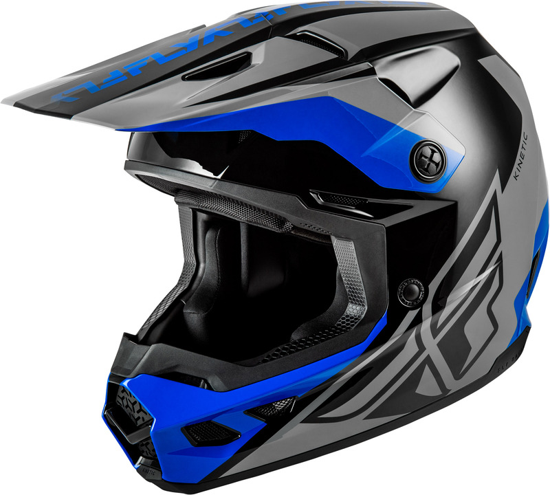 FLY RACING Casco FLY RACING Kinetic Crest - gris/negro/azul - L Azul & Azul & Gris & Negro