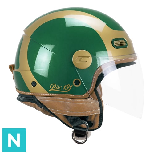 [191G-ALA-89 B1] Casco Jet CGM 191G PIX Sprint Verde Oro Larga (S)