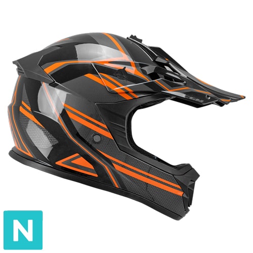Casco Infantil CGM 267G Dirt-x Fury Negro Gris Naranja