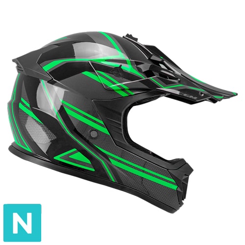 Casco Infantil CGM 267G Dirt-x Fury Negro Gris Verde