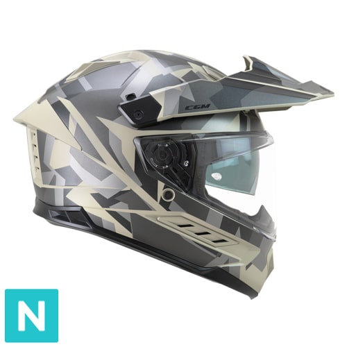[366R-ALV-11 A1] Casco Integral CGM 366R Dual Dirt Negro Beige Mate (XS)
