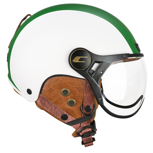 Casco CGM 801I EBI Italia Blanco Verde Rojo Mate