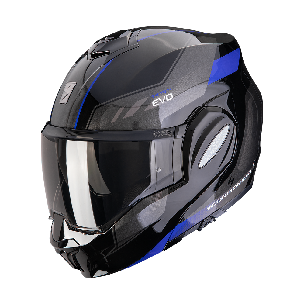 [118-526-66-02] Casco Scorpion Exo-Tech Evo Socius Negro-Azul (XS)