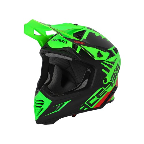 [0025032.441.061] Casco Acerbis X-Track 2206 Verde Fluo/Nero (XS)