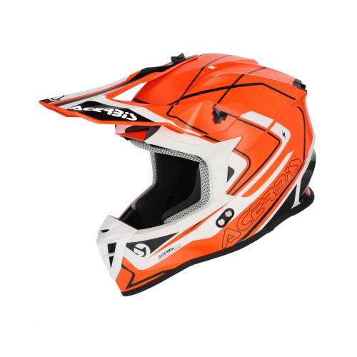Casco Acerbis Linear 2206 Naranja/Blanco