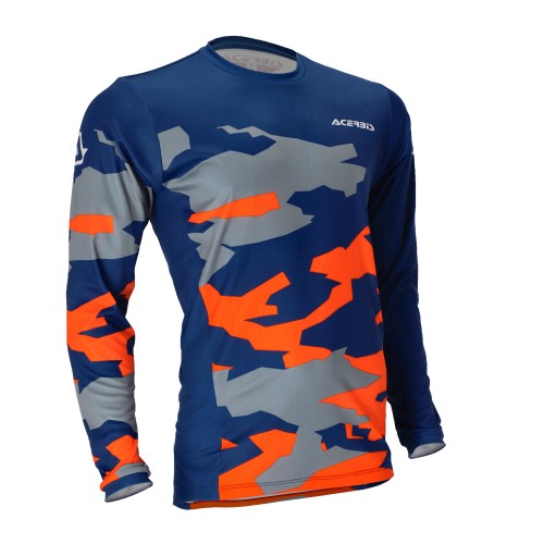 Camiseta Acerbis X-Duro Winter Azul/Naranja