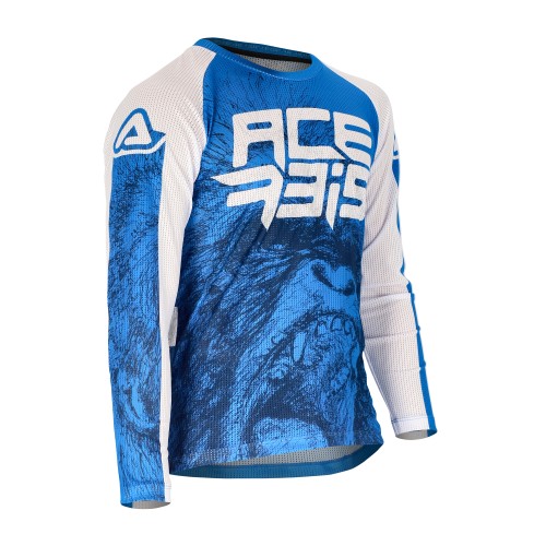 Camiseta Acerbis Mx J-Windy Two Niño Vent Azul/Blanco