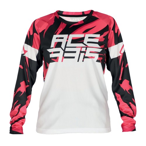 Camiseta Acerbis Mx J-Kid Four Blanco/Morado