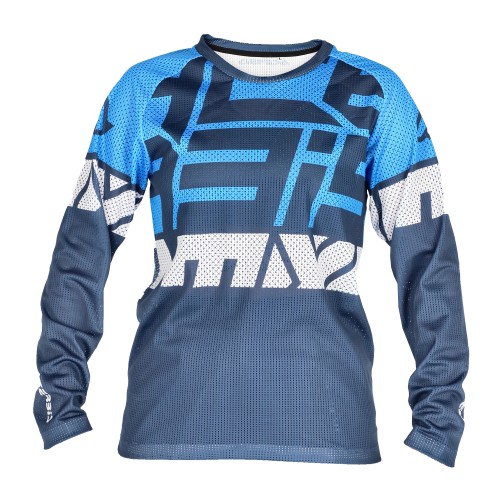 Camiseta Acerbis Mx J-Windy Four Niño Ventilado Azul/Blanco