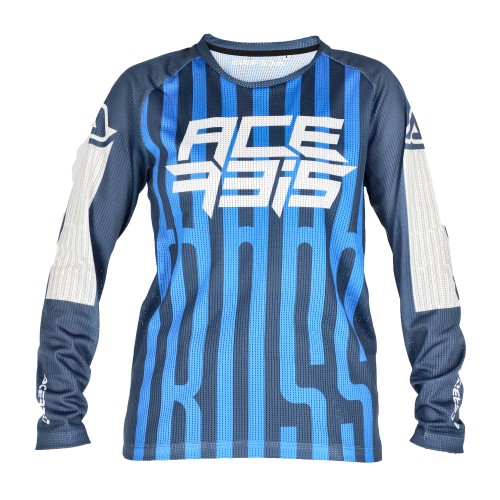 Camiseta Acerbis Mx J-Windy Five Niño Ventilado Azul/Blanco