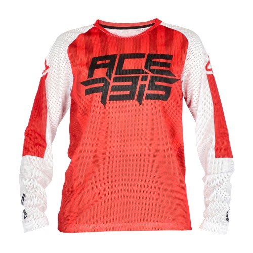 Camiseta Acerbis Mx J-Windy Five Niño Ventilado Rojo/Blanco