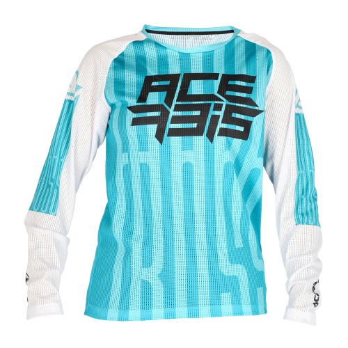 Camiseta Acerbis Mx J-Windy Five Niño Ventilado Verde/Blanco