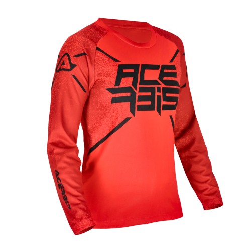 Camiseta Acerbis Mx J-Kid Five Rojo/Negro