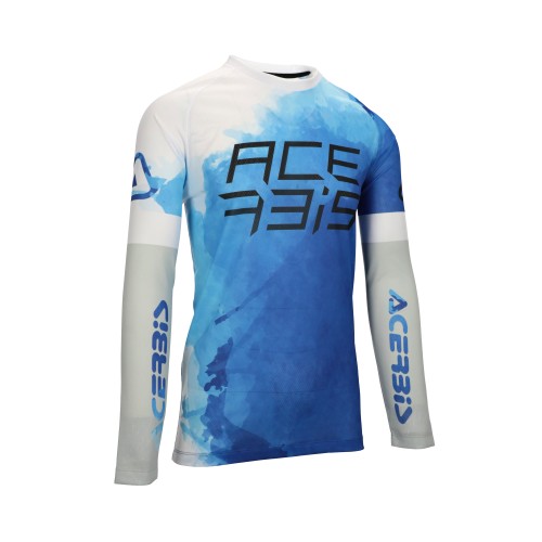 Camiseta Acerbis J-Windy Vent Watermark Azul/Blanco