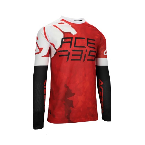 Camiseta Acerbis J-Windy Vent Watermark Rojo/Blanco