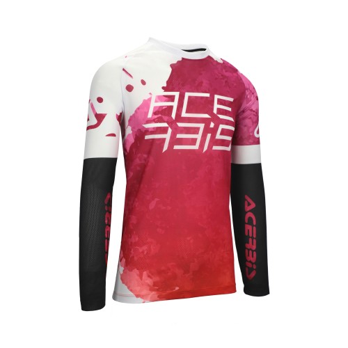 Camiseta Acerbis J-Windy Vent Watermark Morado/Blanco