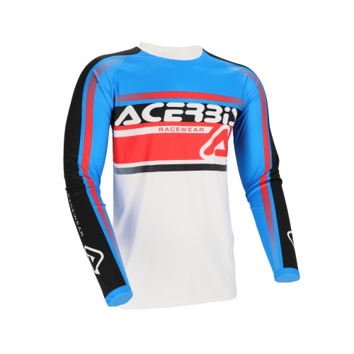 Camiseta Acerbis Mx Linear Lugo Blanco/Azul