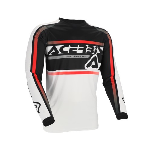 Camiseta Acerbis Mx Linear Lugo Blanco/Negro
