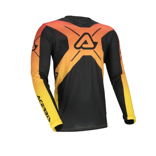 Camiseta Acerbis Mx J-Track Inc. 2.0 Negro/Amarillo