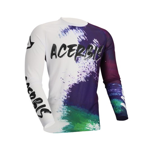 Camiseta Acerbis J-Windy Vent Brush Blanco/Morado