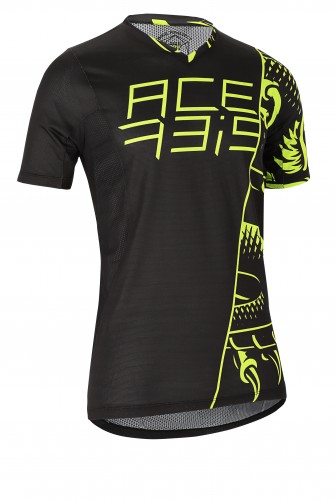 Camiseta Acerbis Mtb Combat Negro/Amarillo