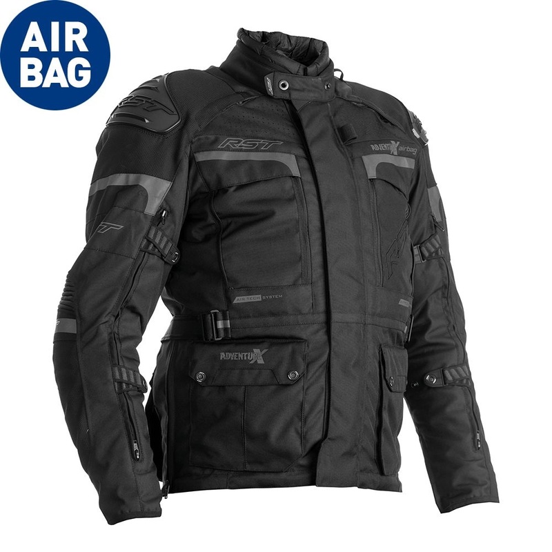 Chaqueta Textil (hombre) con Airbag RST Adventure-X Negro , Talla 50/S