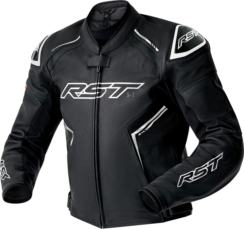 Chaqueta de Piel RST S1 D3o - Negro/Blanco