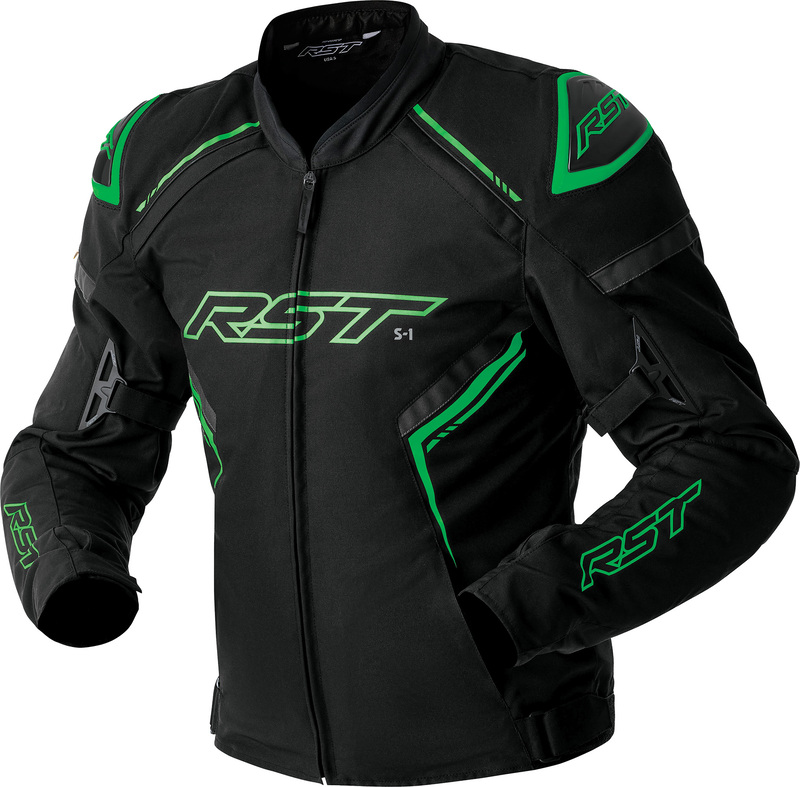 Chaqueta Textil RST S1 D3o - Negro/Verde Neón