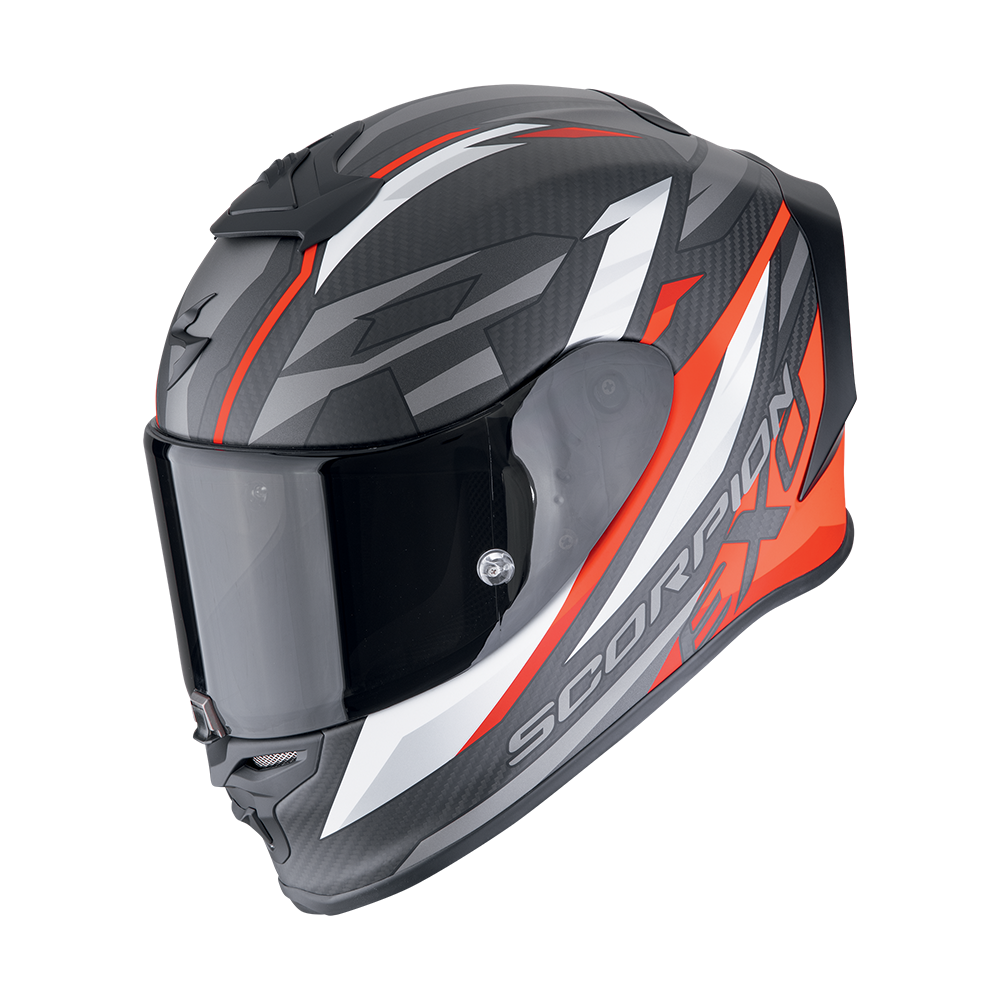 [110-506-24-02] Casco Scorpion Exo-R1 Evo Carbon Air Runner Mate Negro-Rojo (XS)