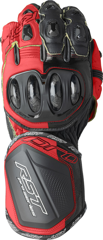 Guantes RST Pro Series GP D3o - Negro/Rojo Neón