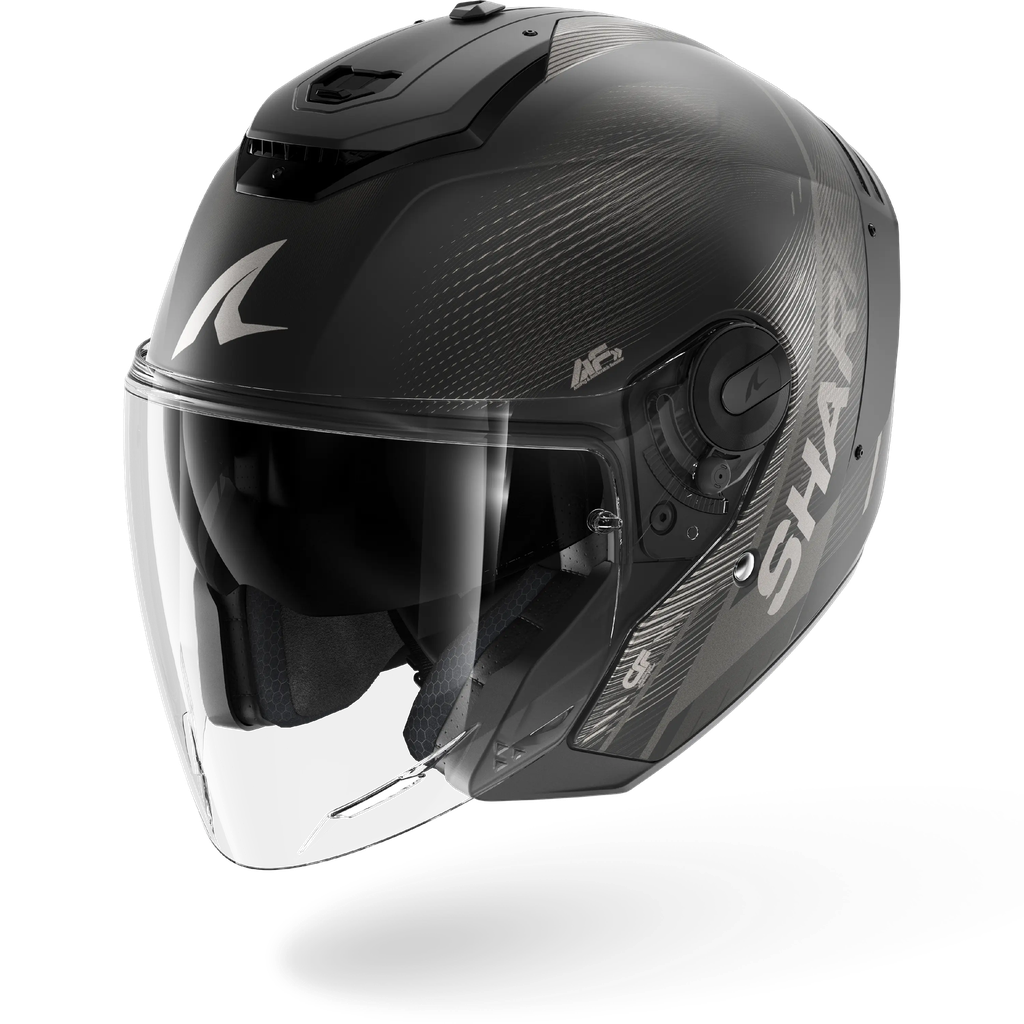 Casco Jet Shark Rs Jet Carbon Speed-Tech Mat DAK