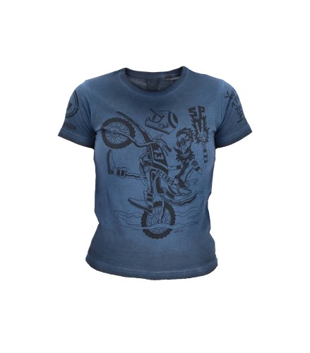 Camiseta Acerbis Sp Club Wheelie Niño Royal Azul