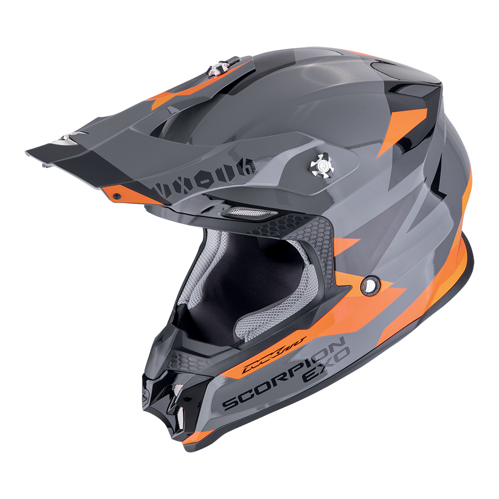 Casco Scorpion Vx-16 Evo Air Rod Gris-Naranja