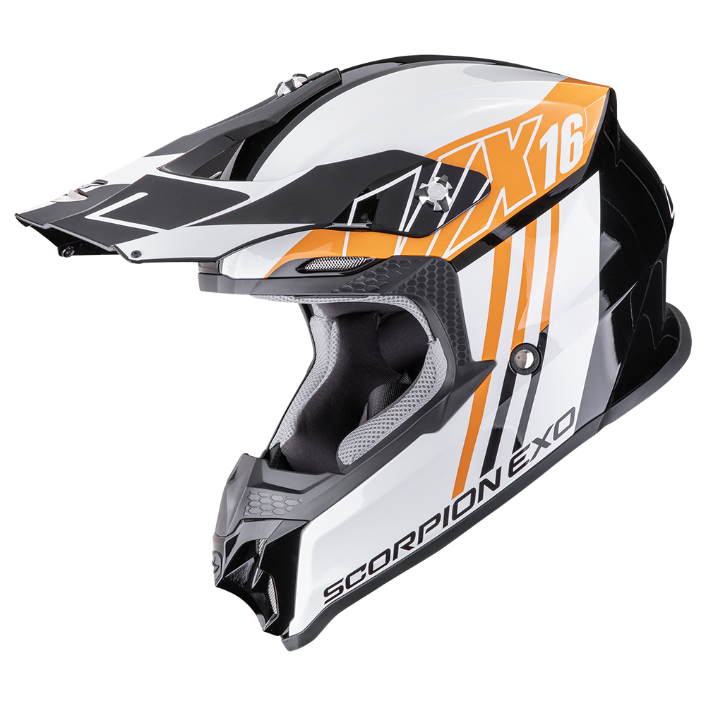 Casco Scorpion Vx-16 Evo Air Lignes Negro-Naranja