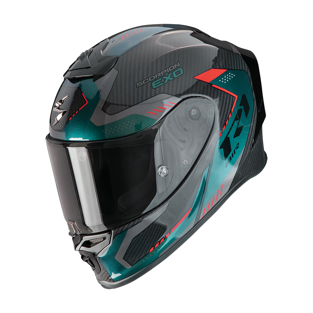 [110-535-66-02] Casco Scorpion Exo-R1 Evo Carbon Air Propel Negro-Verde (XS)