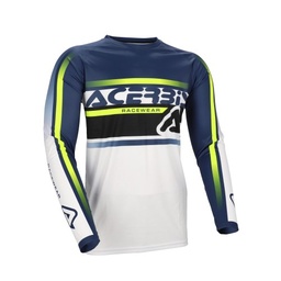 Camiseta Acerbis Mx Linear Lugo Azul/Amarillo