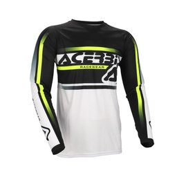 Camiseta Acerbis Mx Linear Lugo Negro/Blanco