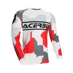 Camiseta Acerbis Mx Linear Sumbawa Blanco/Gris