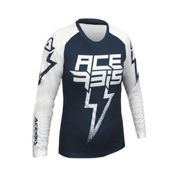 Camiseta Acerbis J-Kid Blizzard Azul/Blanco