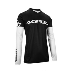 Camiseta Acerbis Mx J-Track Inc. 2.0 Negro/Blanco
