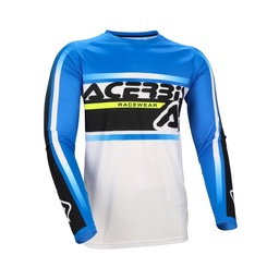 Camiseta Acerbis Mx Linear Niño Blanco/Azul