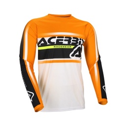 Camiseta Acerbis Mx Linear Niño Negro/Naranja