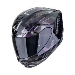 Casco Scorpion Exo-391 Clutter Negro-Camaleón