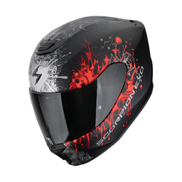 Casco Scorpion Exo-391 Wolf Mate Negro-Plata-Rojo