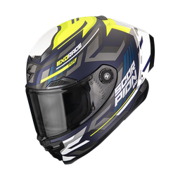 Casco Scorpion Exo-Race Air Kobra Mate Azul Amarillo Neón