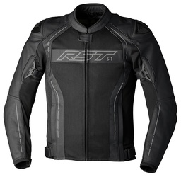 Chaqueta De Cuero Rst S-1 Mesh Ce Hombre - Negro