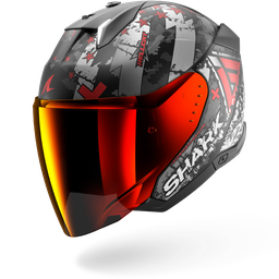 Casco Jet Shark Skwal I3 Jet Hellcat Mat KUR