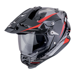 Casco Scorpion Adf-9000 Air Feat Negro-Plata-Rojo