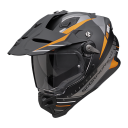 Casco Scorpion Adf-9000 Air Feat Mate Negro-Plata-Naranja