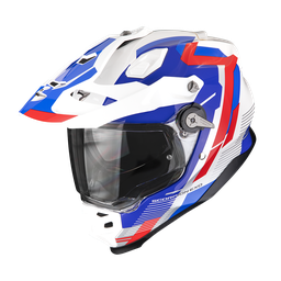 Casco Scorpion Adf-9000 Air Patrol Blanco-Azul-Rojo